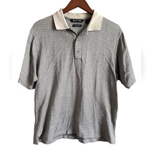 PGA Tour Men's Black and White Polo Shirt